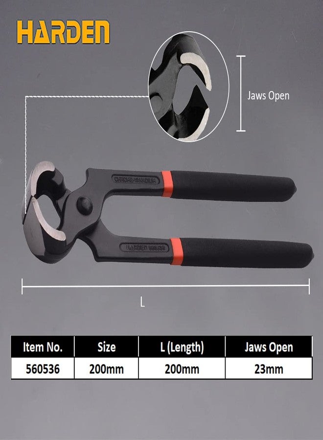 Harden 200mm Professional Chrome Vanadium Carpenters Pincer - 560536 - Image 3